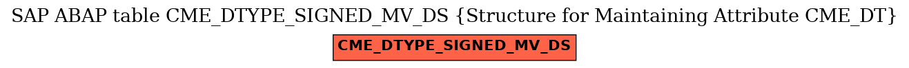 E-R Diagram for table CME_DTYPE_SIGNED_MV_DS (Structure for Maintaining Attribute CME_DT)