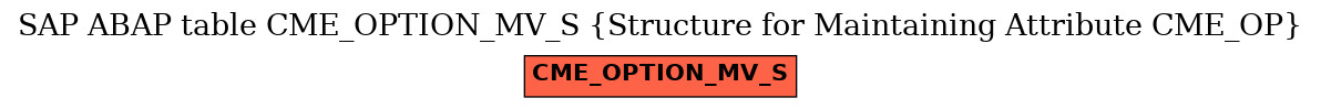 E-R Diagram for table CME_OPTION_MV_S (Structure for Maintaining Attribute CME_OP)