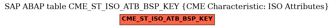 E-R Diagram for table CME_ST_ISO_ATB_BSP_KEY (CME Characteristic: ISO Attributes)