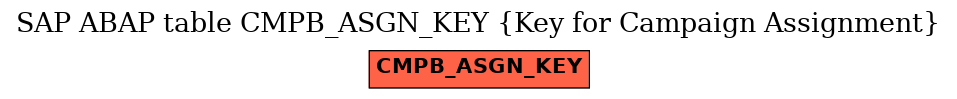 E-R Diagram for table CMPB_ASGN_KEY (Key for Campaign Assignment)