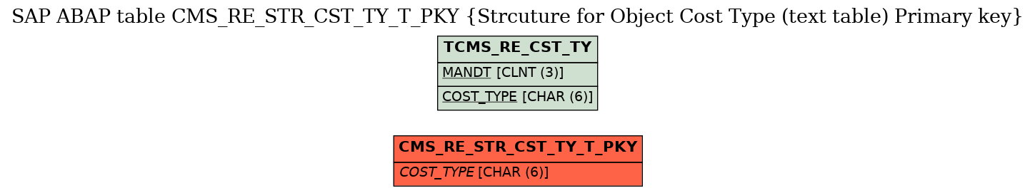 E-R Diagram for table CMS_RE_STR_CST_TY_T_PKY (Strcuture for Object Cost Type (text table) Primary key)