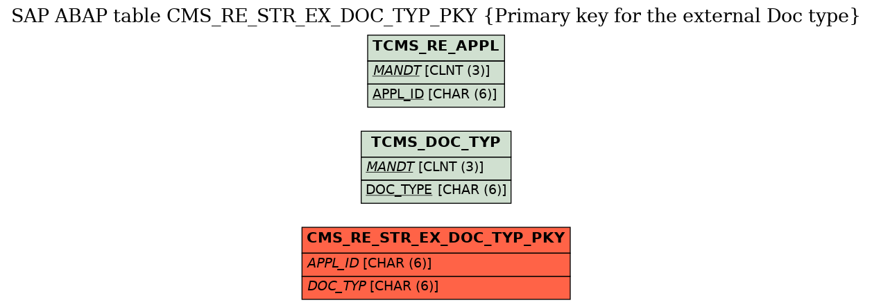 E-R Diagram for table CMS_RE_STR_EX_DOC_TYP_PKY (Primary key for the external Doc type)