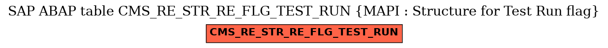 E-R Diagram for table CMS_RE_STR_RE_FLG_TEST_RUN (MAPI : Structure for Test Run flag)