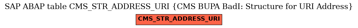 E-R Diagram for table CMS_STR_ADDRESS_URI (CMS BUPA BadI: Structure for URI Address)