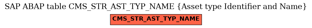 E-R Diagram for table CMS_STR_AST_TYP_NAME (Asset type Identifier and Name)