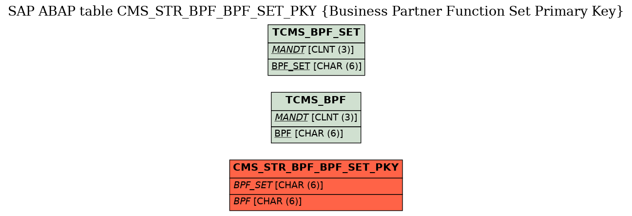 E-R Diagram for table CMS_STR_BPF_BPF_SET_PKY (Business Partner Function Set Primary Key)