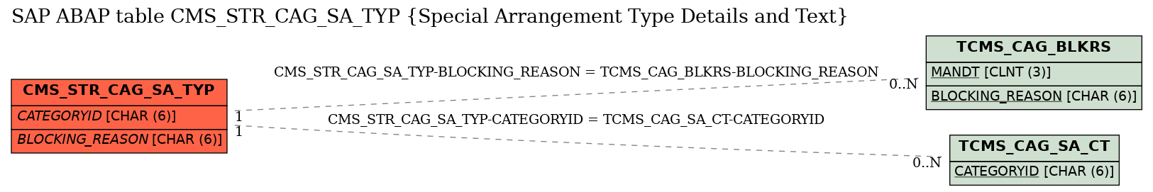 E-R Diagram for table CMS_STR_CAG_SA_TYP (Special Arrangement Type Details and Text)