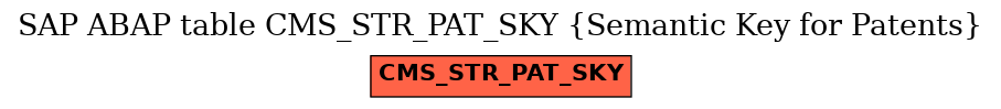 E-R Diagram for table CMS_STR_PAT_SKY (Semantic Key for Patents)