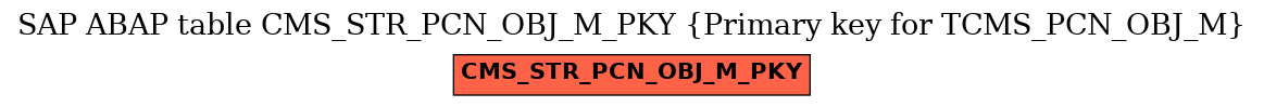 E-R Diagram for table CMS_STR_PCN_OBJ_M_PKY (Primary key for TCMS_PCN_OBJ_M)