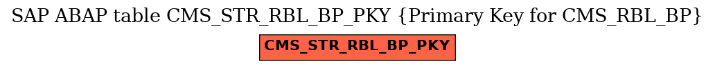 E-R Diagram for table CMS_STR_RBL_BP_PKY (Primary Key for CMS_RBL_BP)