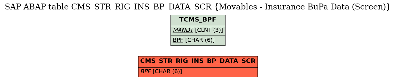 E-R Diagram for table CMS_STR_RIG_INS_BP_DATA_SCR (Movables - Insurance BuPa Data (Screen))