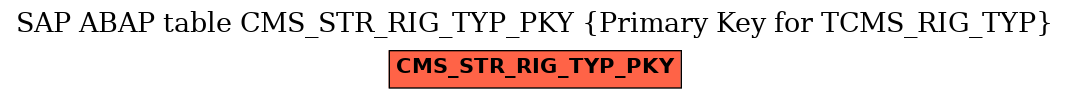 E-R Diagram for table CMS_STR_RIG_TYP_PKY (Primary Key for TCMS_RIG_TYP)