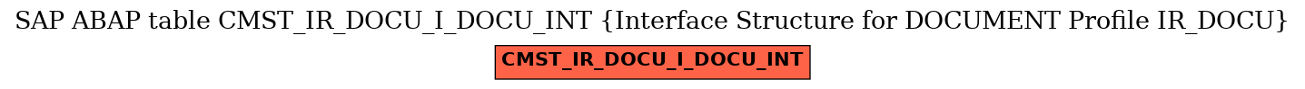 E-R Diagram for table CMST_IR_DOCU_I_DOCU_INT (Interface Structure for DOCUMENT Profile IR_DOCU)