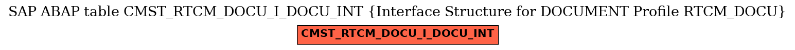 E-R Diagram for table CMST_RTCM_DOCU_I_DOCU_INT (Interface Structure for DOCUMENT Profile RTCM_DOCU)