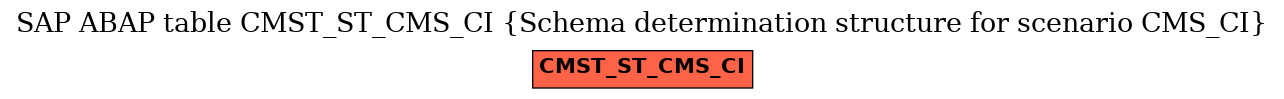 E-R Diagram for table CMST_ST_CMS_CI (Schema determination structure for scenario CMS_CI)