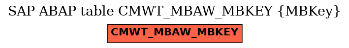 E-R Diagram for table CMWT_MBAW_MBKEY (MBKey)