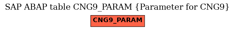 E-R Diagram for table CNG9_PARAM (Parameter for CNG9)