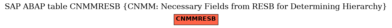 E-R Diagram for table CNMMRESB (CNMM: Necessary Fields from RESB for Determining Hierarchy)