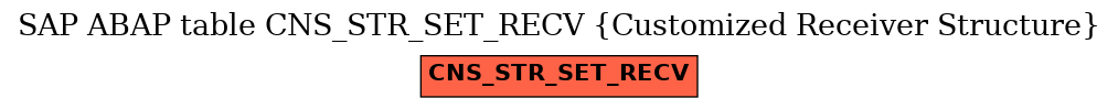 E-R Diagram for table CNS_STR_SET_RECV (Customized Receiver Structure)