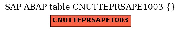 E-R Diagram for table CNUTTEPRSAPE1003 ()