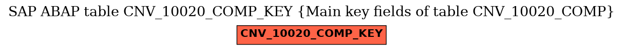 E-R Diagram for table CNV_10020_COMP_KEY (Main key fields of table CNV_10020_COMP)