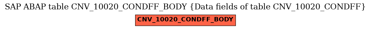 E-R Diagram for table CNV_10020_CONDFF_BODY (Data fields of table CNV_10020_CONDFF)