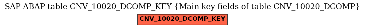 E-R Diagram for table CNV_10020_DCOMP_KEY (Main key fields of table CNV_10020_DCOMP)