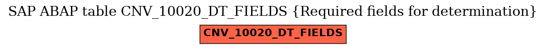 E-R Diagram for table CNV_10020_DT_FIELDS (Required fields for determination)