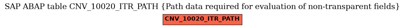 E-R Diagram for table CNV_10020_ITR_PATH (Path data required for evaluation of non-transparent fields)