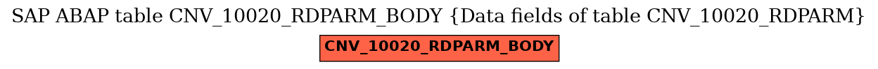 E-R Diagram for table CNV_10020_RDPARM_BODY (Data fields of table CNV_10020_RDPARM)