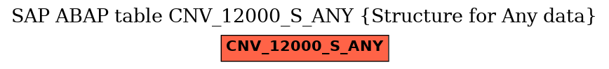 E-R Diagram for table CNV_12000_S_ANY (Structure for Any data)