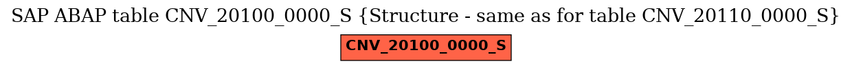 E-R Diagram for table CNV_20100_0000_S (Structure - same as for table CNV_20110_0000_S)