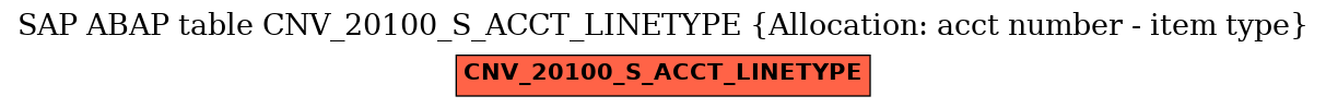 E-R Diagram for table CNV_20100_S_ACCT_LINETYPE (Allocation: acct number - item type)