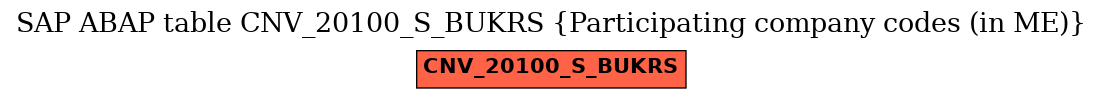 E-R Diagram for table CNV_20100_S_BUKRS (Participating company codes (in ME))