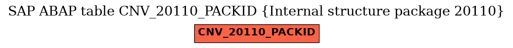 E-R Diagram for table CNV_20110_PACKID (Internal structure package 20110)