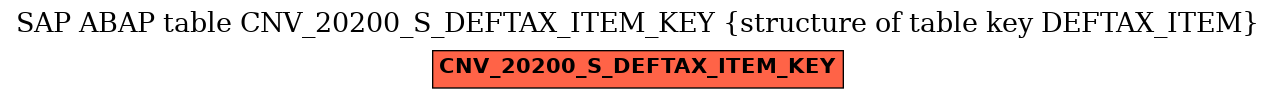 E-R Diagram for table CNV_20200_S_DEFTAX_ITEM_KEY (structure of table key DEFTAX_ITEM)