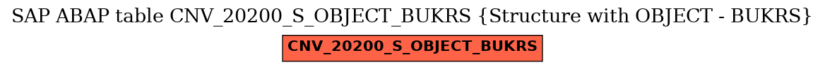 E-R Diagram for table CNV_20200_S_OBJECT_BUKRS (Structure with OBJECT - BUKRS)