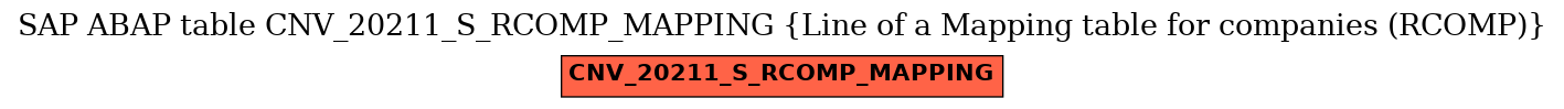 E-R Diagram for table CNV_20211_S_RCOMP_MAPPING (Line of a Mapping table for companies (RCOMP))