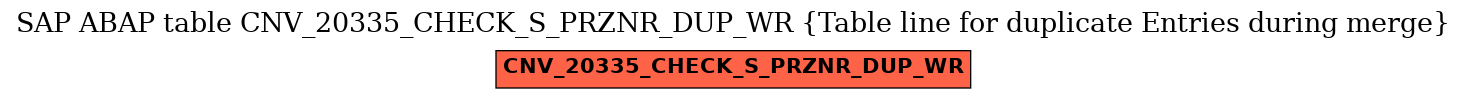 E-R Diagram for table CNV_20335_CHECK_S_PRZNR_DUP_WR (Table line for duplicate Entries during merge)