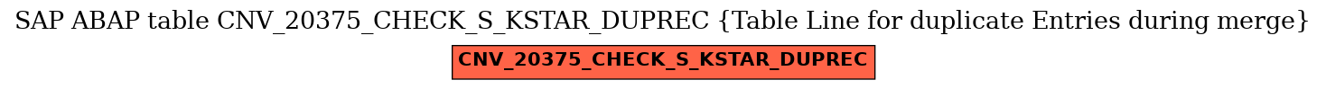 E-R Diagram for table CNV_20375_CHECK_S_KSTAR_DUPREC (Table Line for duplicate Entries during merge)