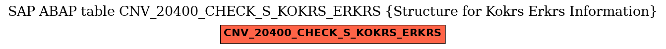 E-R Diagram for table CNV_20400_CHECK_S_KOKRS_ERKRS (Structure for Kokrs Erkrs Information)