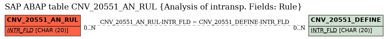 E-R Diagram for table CNV_20551_AN_RUL (Analysis of intransp. Fields: Rule)