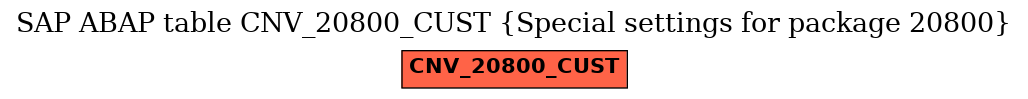 E-R Diagram for table CNV_20800_CUST (Special settings for package 20800)