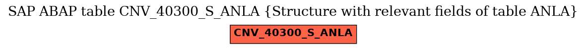 E-R Diagram for table CNV_40300_S_ANLA (Structure with relevant fields of table ANLA)