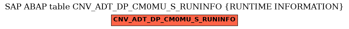 E-R Diagram for table CNV_ADT_DP_CM0MU_S_RUNINFO (RUNTIME INFORMATION)