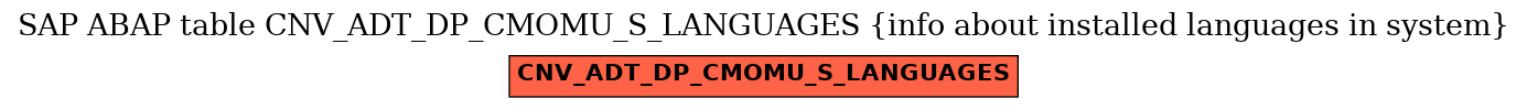 E-R Diagram for table CNV_ADT_DP_CMOMU_S_LANGUAGES (info about installed languages in system)