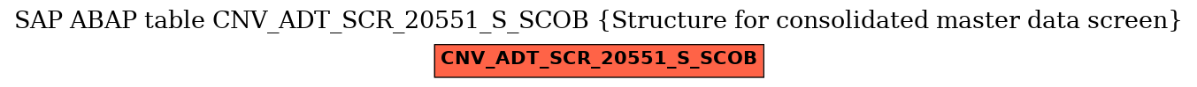 E-R Diagram for table CNV_ADT_SCR_20551_S_SCOB (Structure for consolidated master data screen)