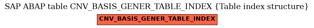 E-R Diagram for table CNV_BASIS_GENER_TABLE_INDEX (Table index structure)