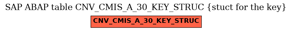 E-R Diagram for table CNV_CMIS_A_30_KEY_STRUC (stuct for the key)