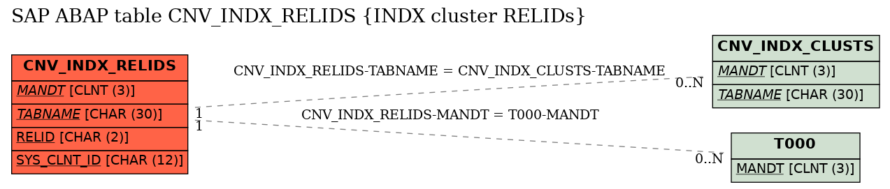 E-R Diagram for table CNV_INDX_RELIDS (INDX cluster RELIDs)